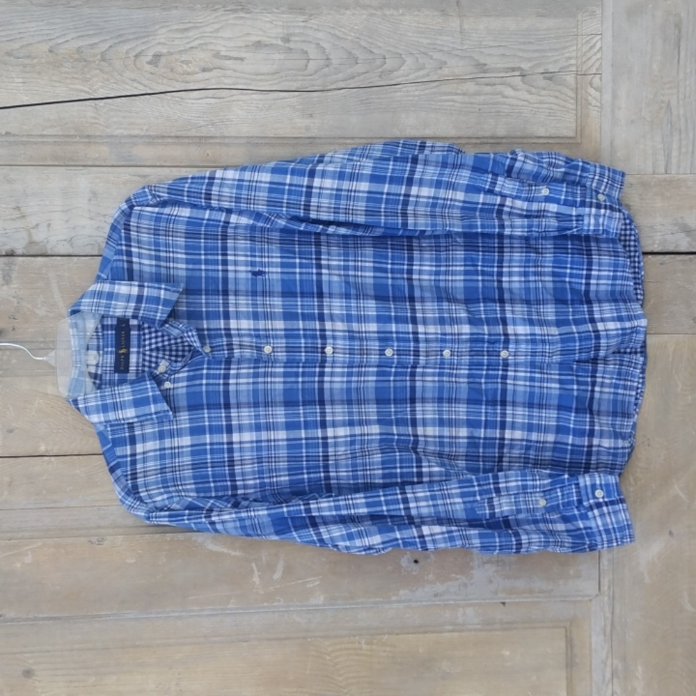 Ralph Lauren Blue Plaid Shirt